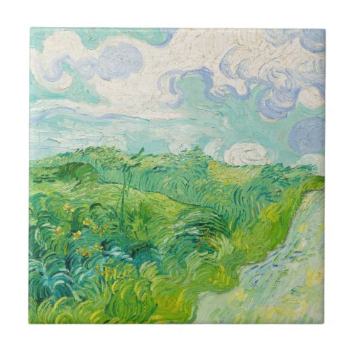 Vincent van Gogh _ Green Wheat Field Auvers Ceramic Tile
