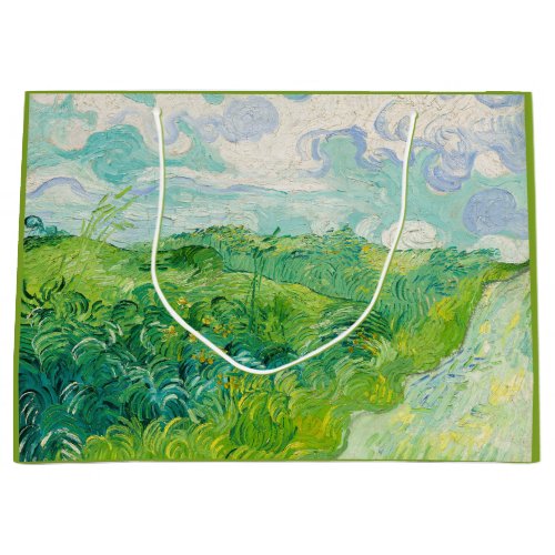 Vincent van Gogh _ Green Wheat Field Auvers Large Gift Bag