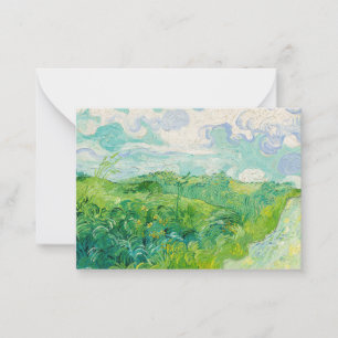 Vincent van Gogh - Green Wheat Field, Auvers Note Card