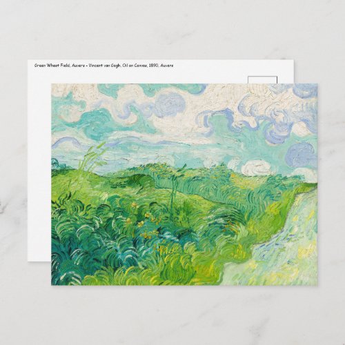 Vincent van Gogh _ Green Wheat Field Auvers Postcard