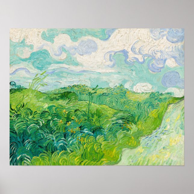 Vincent van Gogh - Green Wheat Field, Auvers Poster (Front)