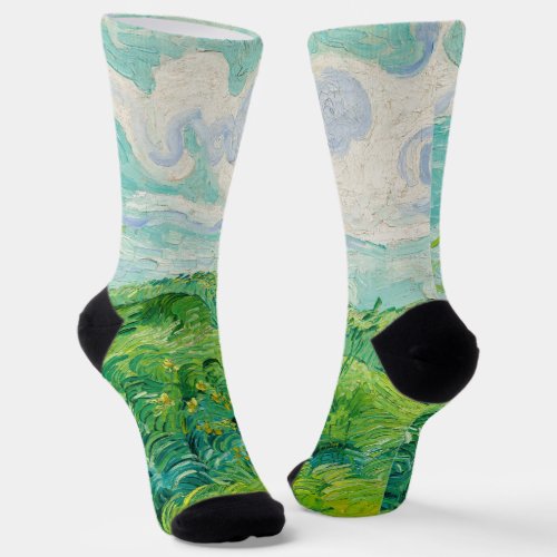 Vincent van Gogh _ Green Wheat Field Auvers Socks