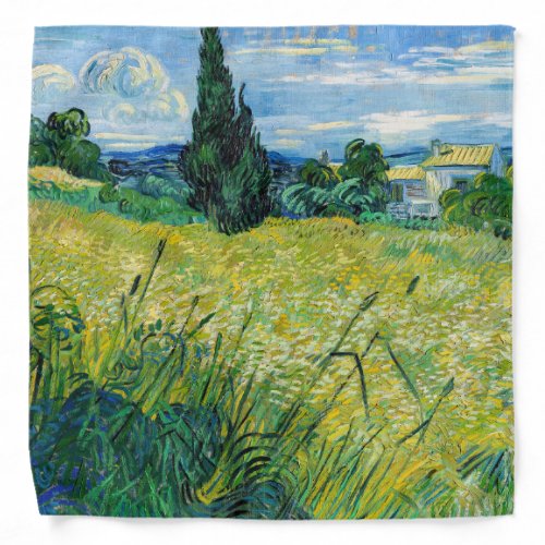 Vincent van Gogh _ Green Wheat Field with Cypress Bandana