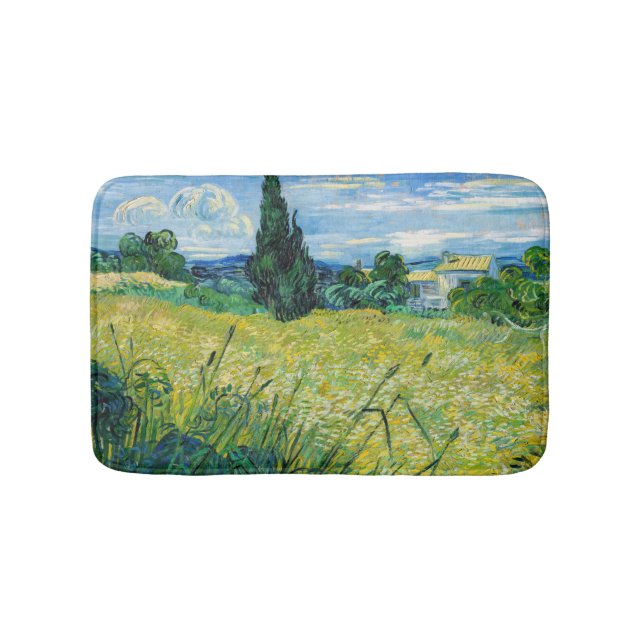 Vincent van Gogh - Green Wheat Field with Cypress Bath Mat (Front)
