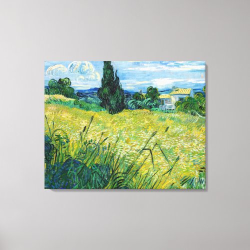 Vincent van Gogh _ Green Wheat Field with Cypress Canvas Print