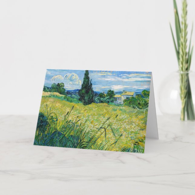 Vincent van Gogh - Green Wheat Field with Cypress Card (Front)