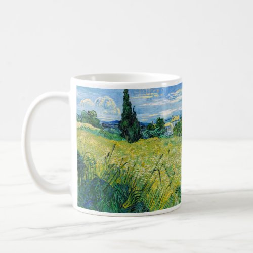 Vincent van Gogh _ Green Wheat Field with Cypress Coffee Mug