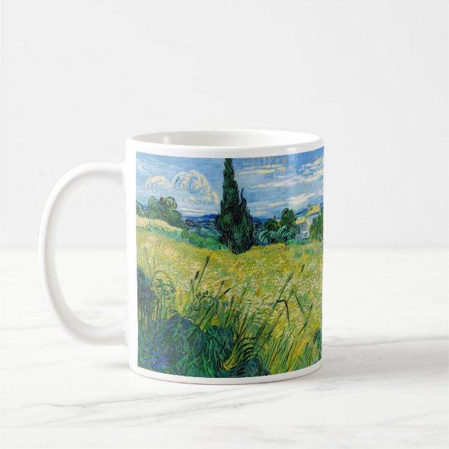Vincent van Gogh - Green Wheat Field with Cypress Coffee Mug (Left)