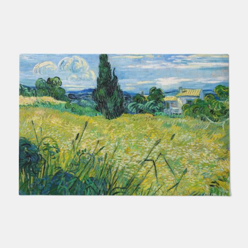 Vincent van Gogh _ Green Wheat Field with Cypress Doormat