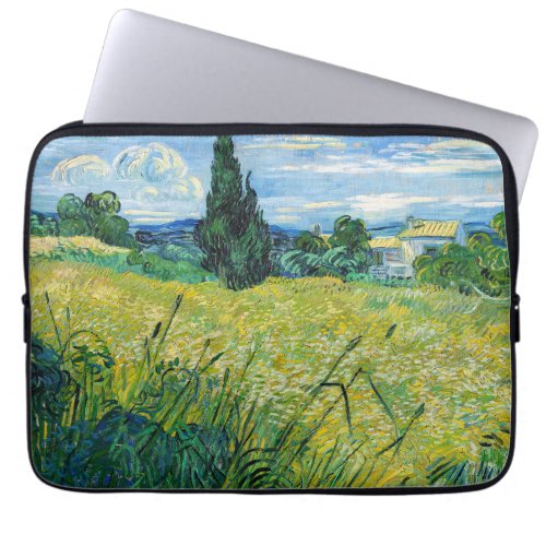 Vincent van Gogh _ Green Wheat Field with Cypress Laptop Sleeve