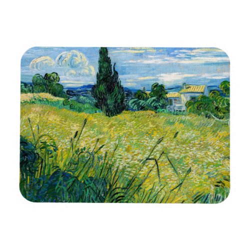 Vincent van Gogh _ Green Wheat Field with Cypress Magnet