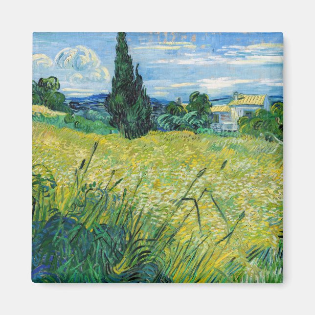 Vincent van Gogh - Green Wheat Field with Cypress Magnet (Front)