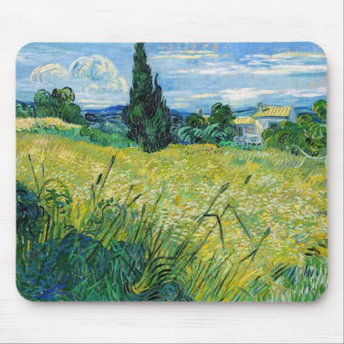 Vincent van Gogh _ Green Wheat Field with Cypress Mouse Pad