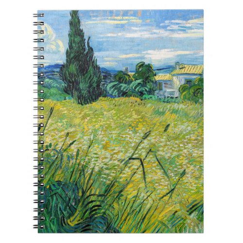 Vincent van Gogh _ Green Wheat Field with Cypress Notebook