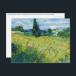 Vincent van Gogh - Green Wheat Field with Cypress Postcard<br><div class="desc">Green Wheat Field with Cypress / Le Champ de ble vert avec cypres - Vincent van Gogh,  Oil on Canvas,  June 1889 near Saint-Remy-de-Provence</div>