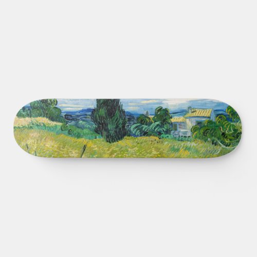 Vincent van Gogh _ Green Wheat Field with Cypress Skateboard