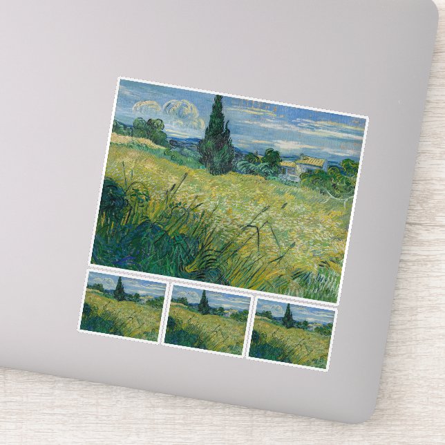 Vincent Van Gogh, Green Wheat Field with Cypress Sticker (Detail)