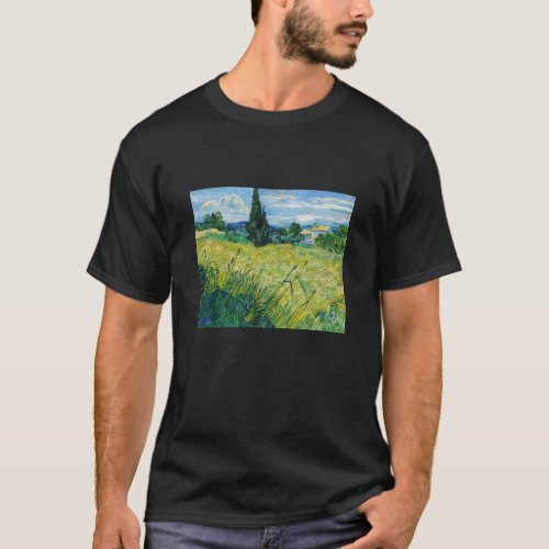 Vincent van Gogh _ Green Wheat Field with Cypress T_Shirt