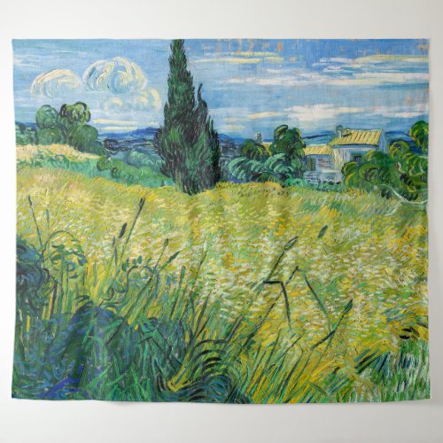 Vincent van Gogh _ Green Wheat Field with Cypress Tapestry