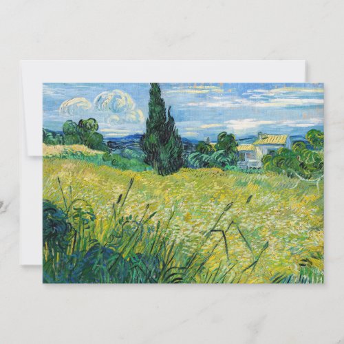 Vincent van Gogh _ Green Wheat Field with Cypress Thank You Card