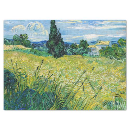 Vincent van Gogh _ Green Wheat Field with Cypress Tissue Paper