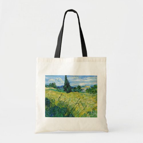 Vincent van Gogh _ Green Wheat Field with Cypress Tote Bag