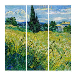 Vincent van Gogh - Green Wheat Field with Cypress Triptych