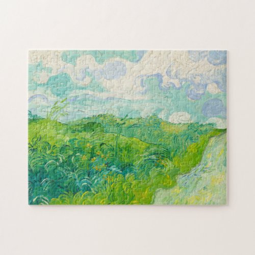 Vincent Van Gogh Green Wheat Fields Art Painting Jigsaw Puzzle