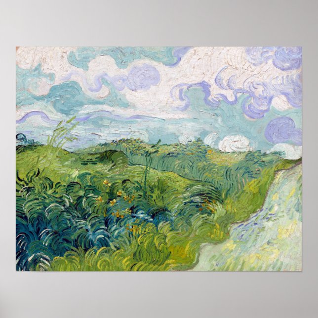Vincent van Gogh Green Wheat Fields, Auvers Poster (Front)