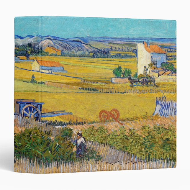 Vincent van Gogh - Harvest at La Crau 3 Ring Binder (Front/Spine)