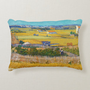 Vincent van Gogh - Harvest at La Crau Accent Pillow