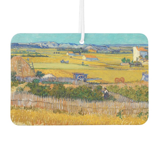 Vincent van Gogh - Harvest at La Crau Air Freshener (Front)