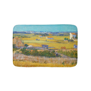 Vincent van Gogh - Harvest at La Crau Bath Mat