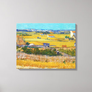 Vincent van Gogh - Harvest at La Crau Canvas Print