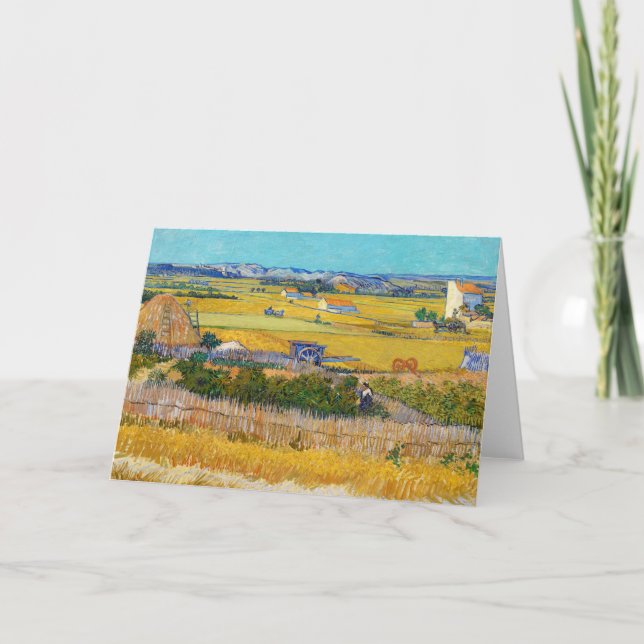 Vincent van Gogh - Harvest at La Crau Card (Front)