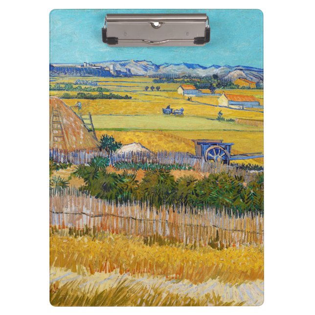 Vincent van Gogh - Harvest at La Crau Clipboard (Front)