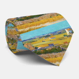Vincent van Gogh - Harvest at La Crau Cloth Neck Tie