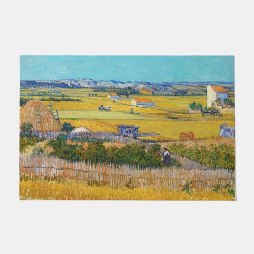 Vincent van Gogh _ Harvest at La Crau Doormat