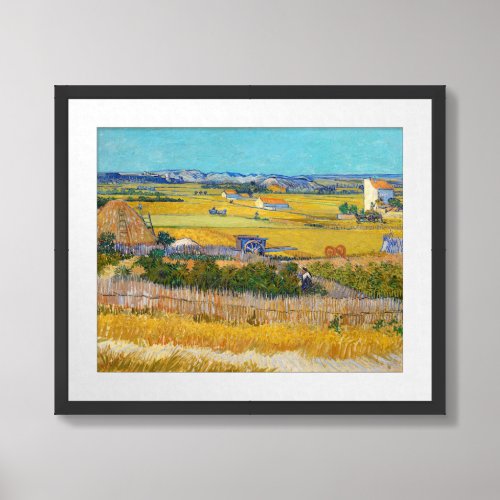 Vincent van Gogh _ Harvest at La Crau Framed Art