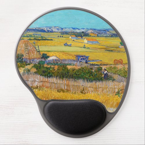 Vincent van Gogh _ Harvest at La Crau Gel Mouse Pad
