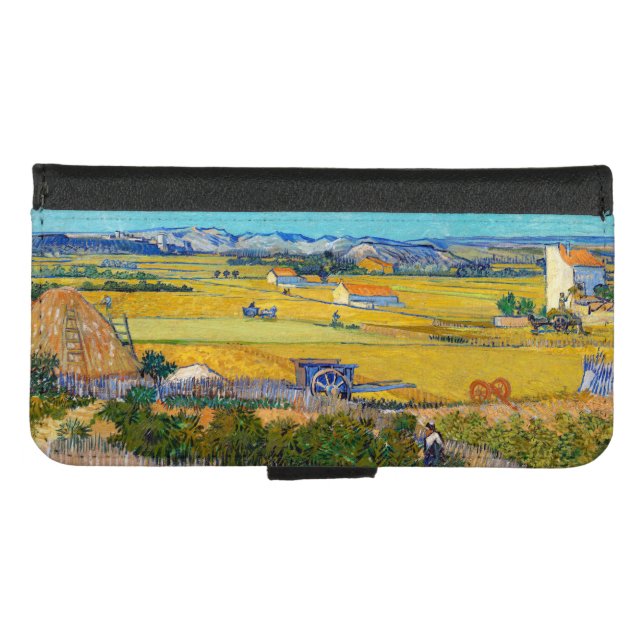 Vincent van Gogh - Harvest at La Crau iPhone Wallet Case (Front (Horizontal))