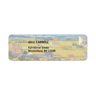 Vincent van Gogh - Harvest at La Crau Label