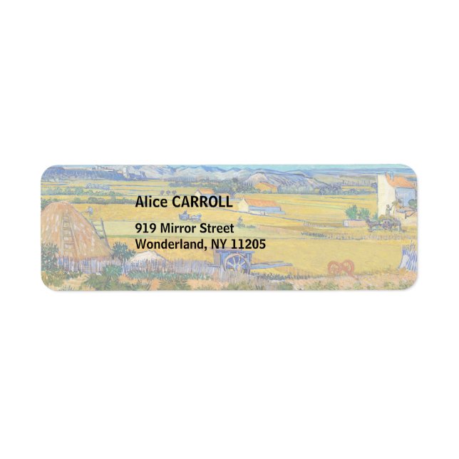 Vincent van Gogh - Harvest at La Crau Label (Front)