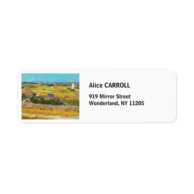 Vincent van Gogh - Harvest at La Crau Label (Front)