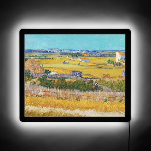 Vincent van Gogh _ Harvest at La Crau LED Sign