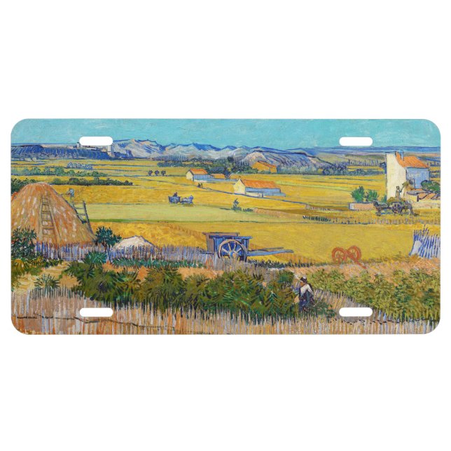 Vincent van Gogh - Harvest at La Crau License Plate (Front)