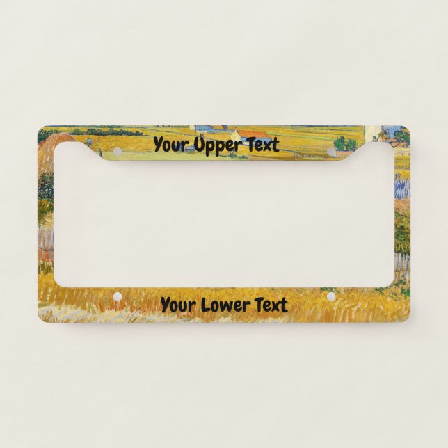 Vincent van Gogh - Harvest at La Crau License Plate Frame (Front)