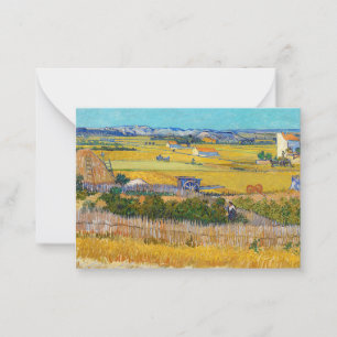 Vincent van Gogh - Harvest at La Crau Note Card