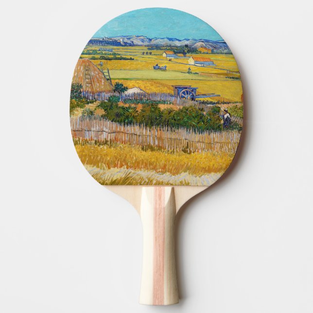 Vincent van Gogh - Harvest at La Crau Ping Pong Paddle (Front)