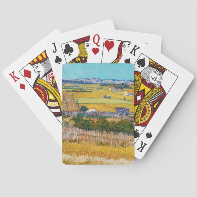 Vincent van Gogh - Harvest at La Crau Poker Cards (Back)